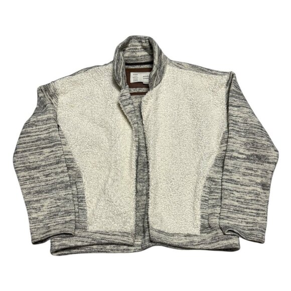 Saturday Sunday ARITZIA Sherpa Fleece Outdoor Sweater Jacket Womens Small - Picture 1 of 6
